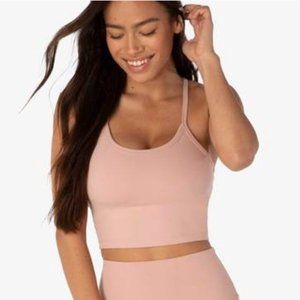 Beyond Yoga Slim Racerback Cropped Tank Coral Sz L